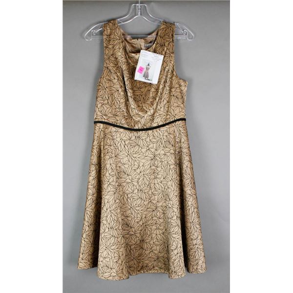 GOLD/ BLACK FEVER LONDON DESIGNER DRESS;