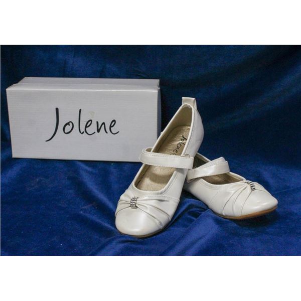 IVORY JOLENE CHILDREN'S BRIDAL SLIPPERS;