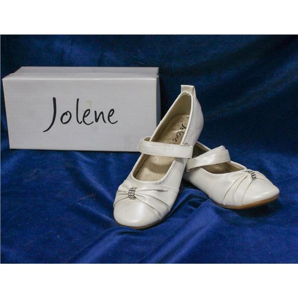 IVORY JOLENE CHILDREN'S BRIDAL SLIPPERS;