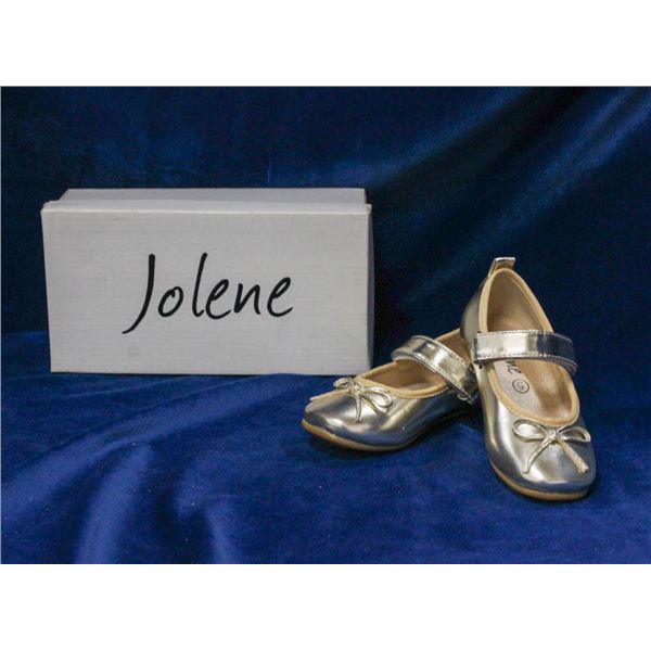 GOLD JOLENE TODDLERS BRIDAL BALLET SHOES;