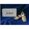 Image 1 : GOLD JOLENE TODDLERS BRIDAL BALLET SHOES;