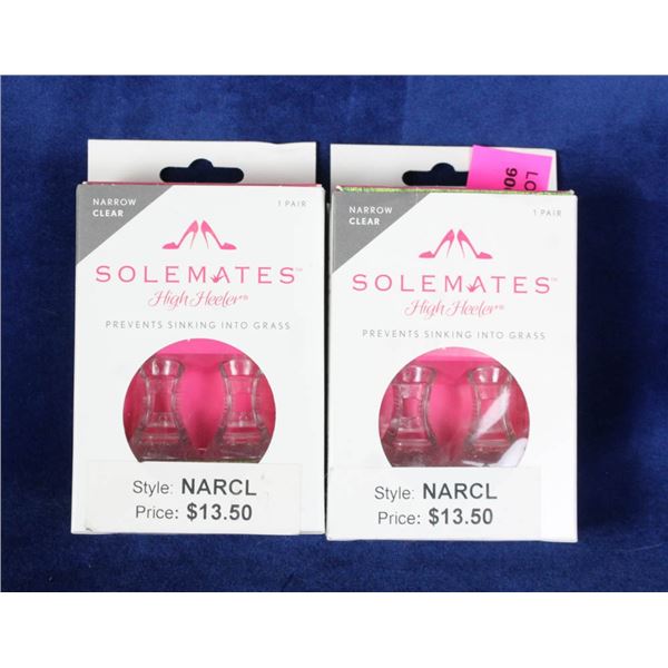 LOT OF 2 SOLE MATES HIGH HEEL GUARDS; NARROW