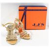 Image 1 : GOLD / RHINESTONE STUDDED HIGH HEEL J.J'S FOOTWEAR