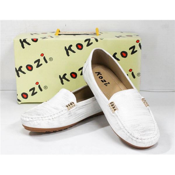 SILVER/ WHITE VANGELO/ KOZI SLIDE ON FORMAL SHOES;