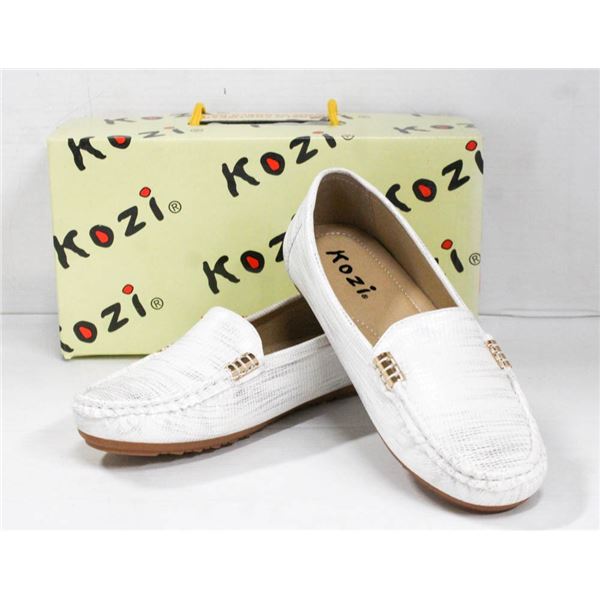 SILVER/ WHITE VANGELO/ KOZI SLIDE ON FORMAL SHOES;