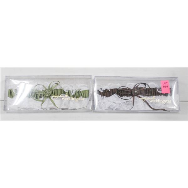 LOT OF 2 WEDDINGSTAR GARTERS; STYLE #7220 - COLOR
