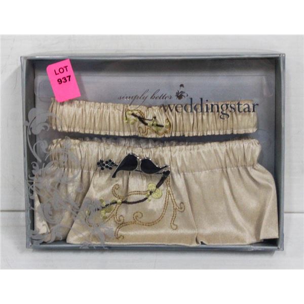 WEDDINGSTAR GARTER SET- LOVE BIRDS; STYLE# 8690