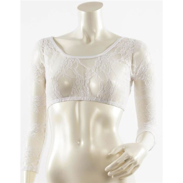 WHITE LACE 3/4 LENGTH SLEEVEY -WONDERS - SIZE 1XL