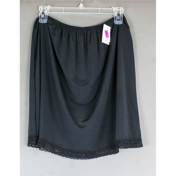 PATRICIA LINGERIE DRESS SLIP- BLACK; SIZE XL