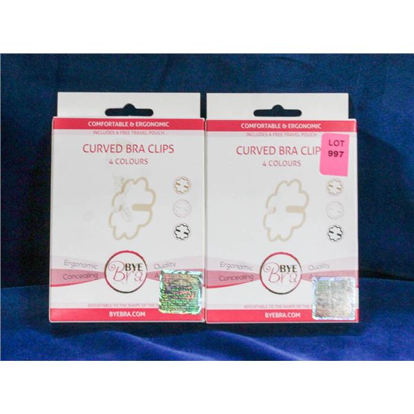 LOT OF 2 BYE BRA CURVED BRA CLIPS