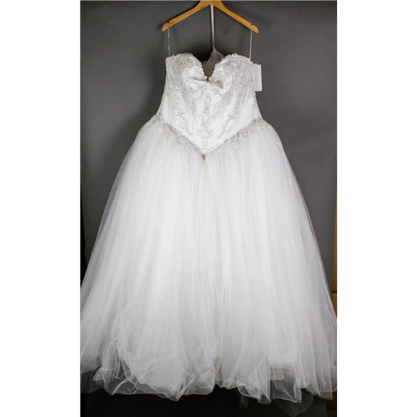 IVORY EMBROIDERED MAGGIE BRIDAL DESIGNER GOWN;