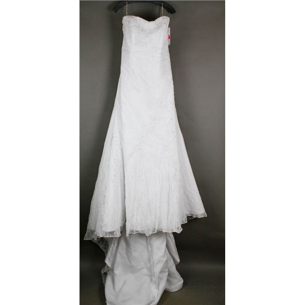 WHITE LACE MAGGIE BRIDAL DESIGNER GOWN;
