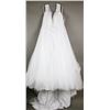 Image 1 : WHITE EMBROIDERED VENUS BRIDAL DESIGNER GOWN;