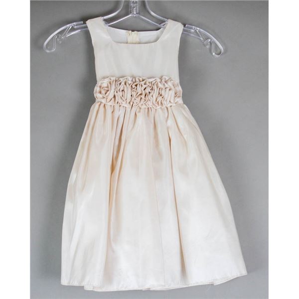 CHAMPAGNE JOLENE CHILDREN'S BRIDAL DRESS; SIZE 2
