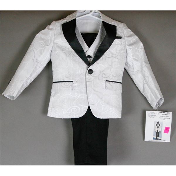 WHITE W/ BLACK TRIM JOLENE CHILDREN'S FORMAL
