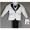Image 1 : WHITE W/ BLACK TRIM JOLENE CHILDREN'S FORMAL
