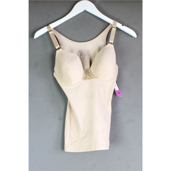 SHAPEEZ UNBELIEVABRA TANKEE- BEIGE; SIZE XS "C"