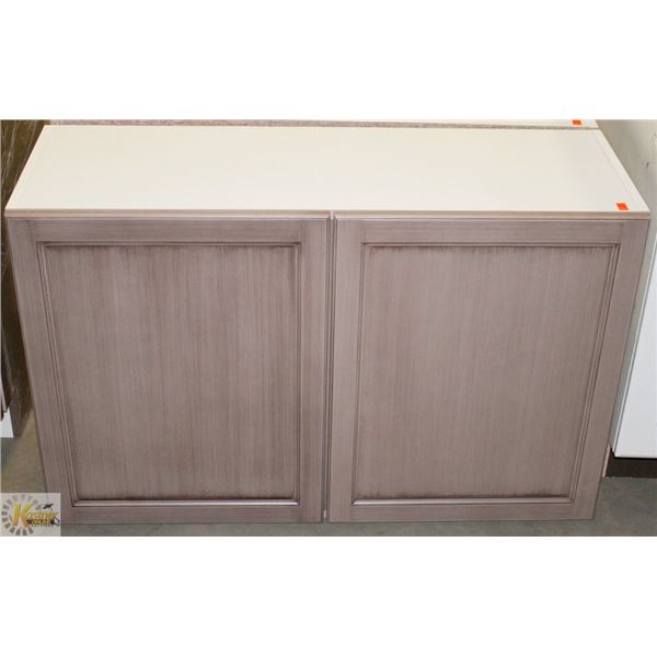 BROWN WALL CABINET 38" W X 24" T X 12" D