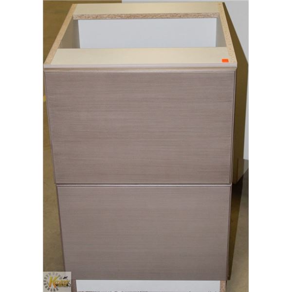 WHITE DESK BASE CAB X 2 DRAWER 18" W X 21" D X 29"