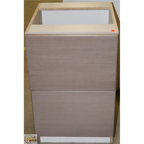 WHITE DESK BASE CAB X 2 DRAWER 18" W X 21" D X 29"
