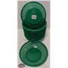 Image 1 : LOT OF 12 NEW JOHNSON ROSE 8" GREEN ROUND SERVING