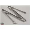 Image 1 : 3 NEW JOHNSON ROSE 11.5" STAINLESS STEEL POM TONGS