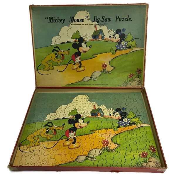 Disney 1930's Mickey Mouse Wooden Jigsaw Puzzle