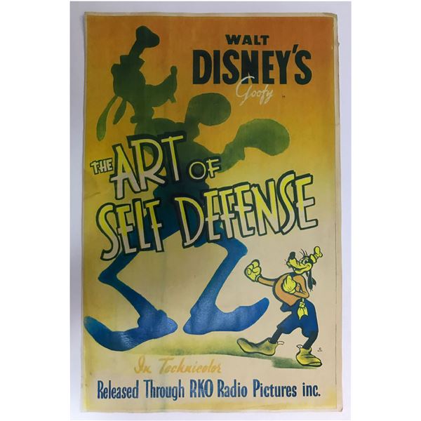 Disney 1941 "The Art of Self Defense" Lobby Poster