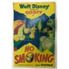 Image 1 : Disney 1951 "No Smoking" Lobby Poster