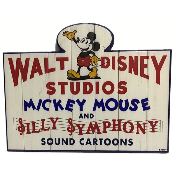 Disneyland "Walt Disney Studios" Wood Sign