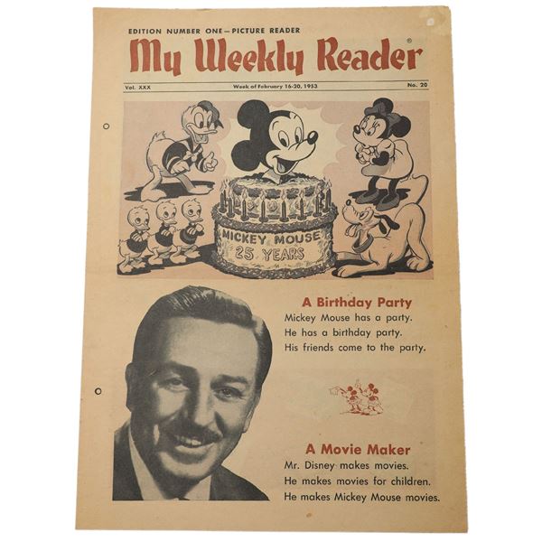 Disney 1953 "My Weekly Reader", Vol 30 No. 20