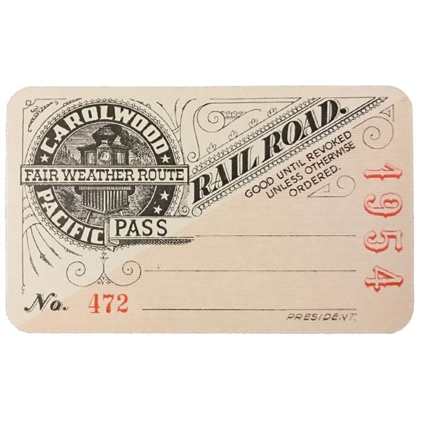 Disney 1954 Carolwood Pacific Railroad Ticket