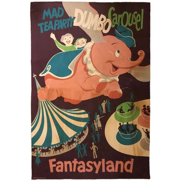 Disneyland Dumbo Silkscreen Attraction Poster