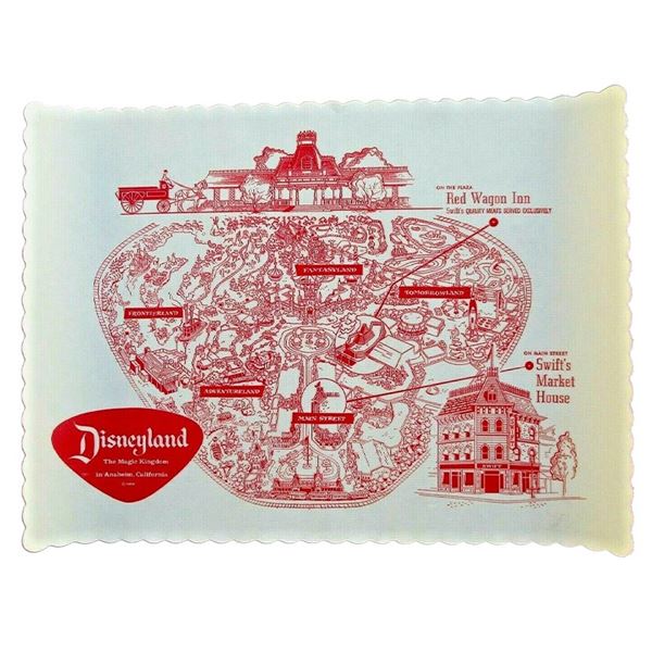 Disneyland 1950's Red Wagon Inn Placemat