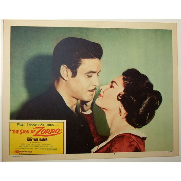 Disney 1958 The Sign of Zorro Lobby Card