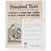 Image 1 : Disneyland News, Vol 1, No.1 & Milt Albright Letter