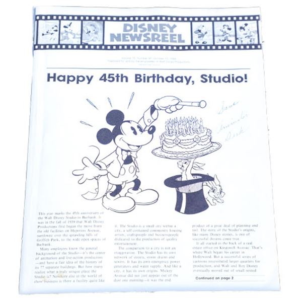 Disney Newsreel "Happy 45th Birthday, Studio!"