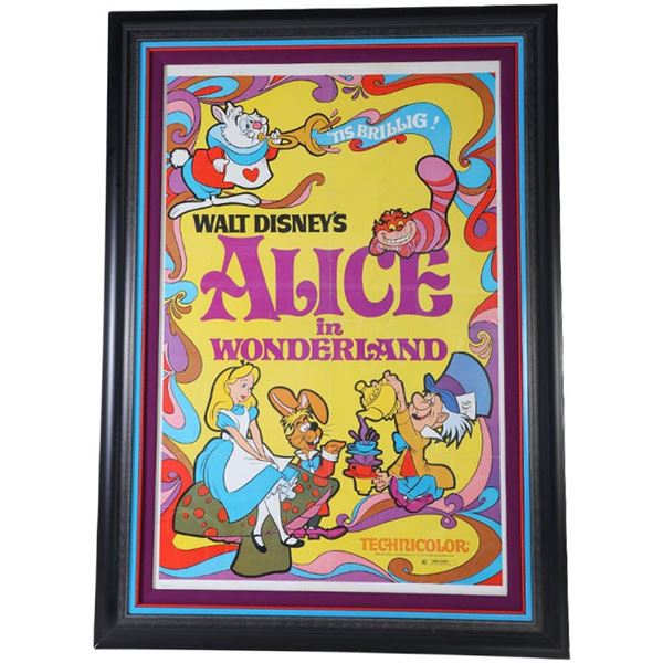 Disney Alice in Wonderland 1974 Lithograph Poster