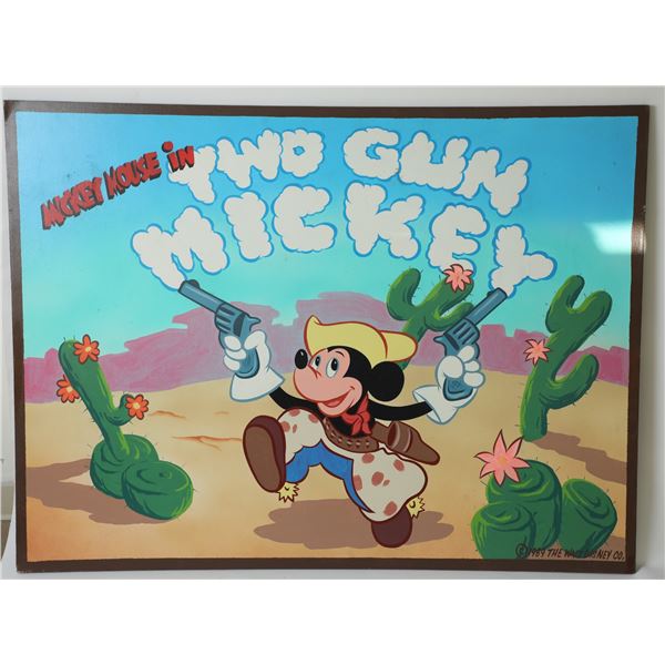 Disney "Two Gun Mickey" Display Board