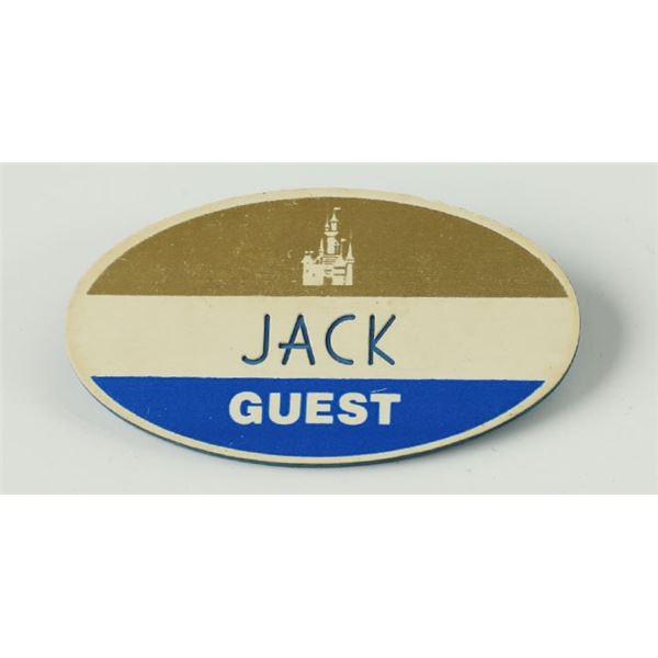 Disneyland Rare Custom "Guest" Name Tag