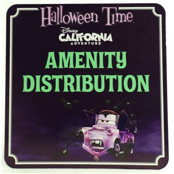 Disneyland Mater Halloween Time Park Sign