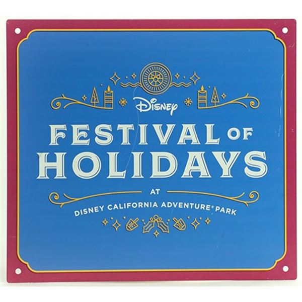 Disney DCA Festival of Holidays Park Sign