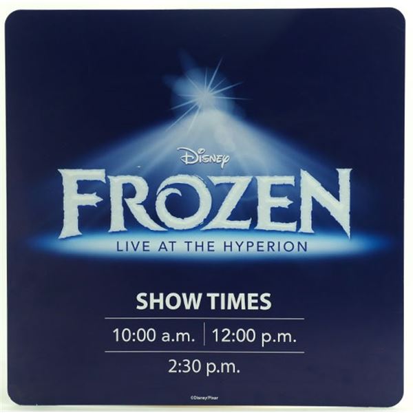 Disney DCA Frozen at Hyperion Park Sign