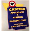 Image 1 : Disney Casting Applicant & Visitor Parking Sign