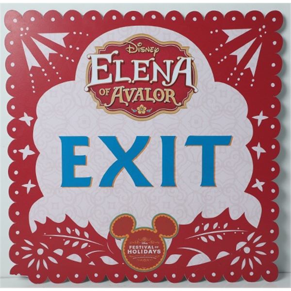 Disneyland Elena of Avalor Park Exit Sign