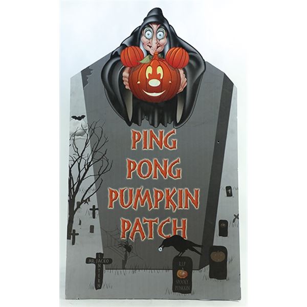 Disneyland Halloween Ping Pong Pumpkin Patch Sign