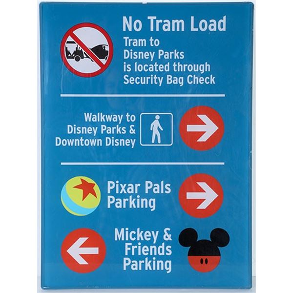 Disneyland Resort Parking Map Used Prop Sign