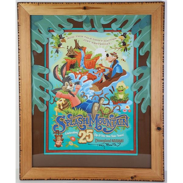 Disneyland Splash Mountain Leaves & Poster Signed