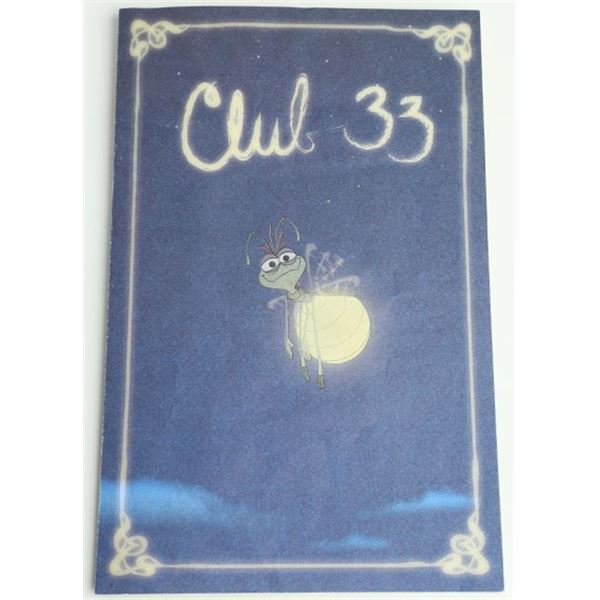 Disneyland Club 33 Children's Menu