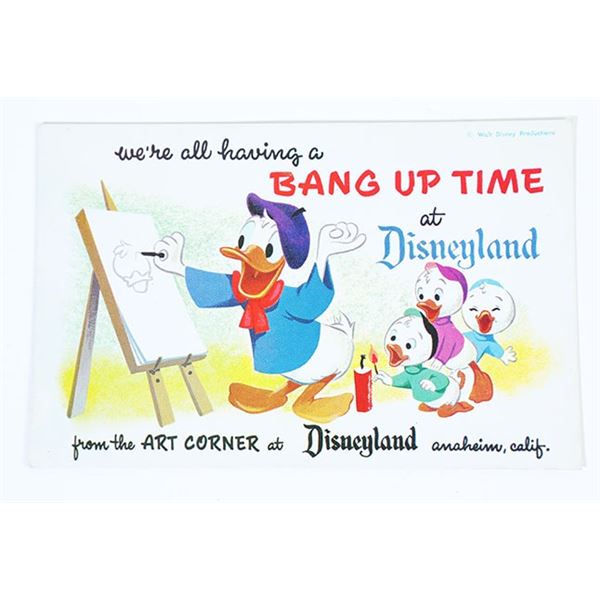 Disneyland Art Corner Donald Duck Postcard